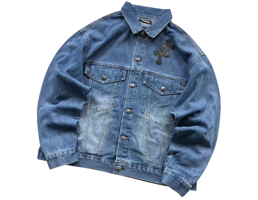 Denim Chrome Hearts Cross Grid