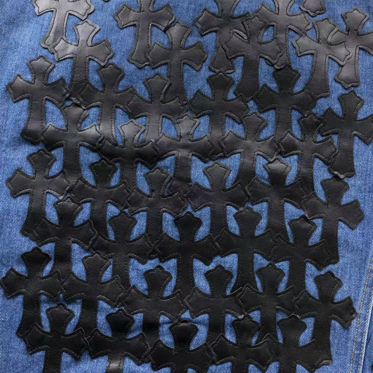 Denim Chrome Hearts Cross Grid