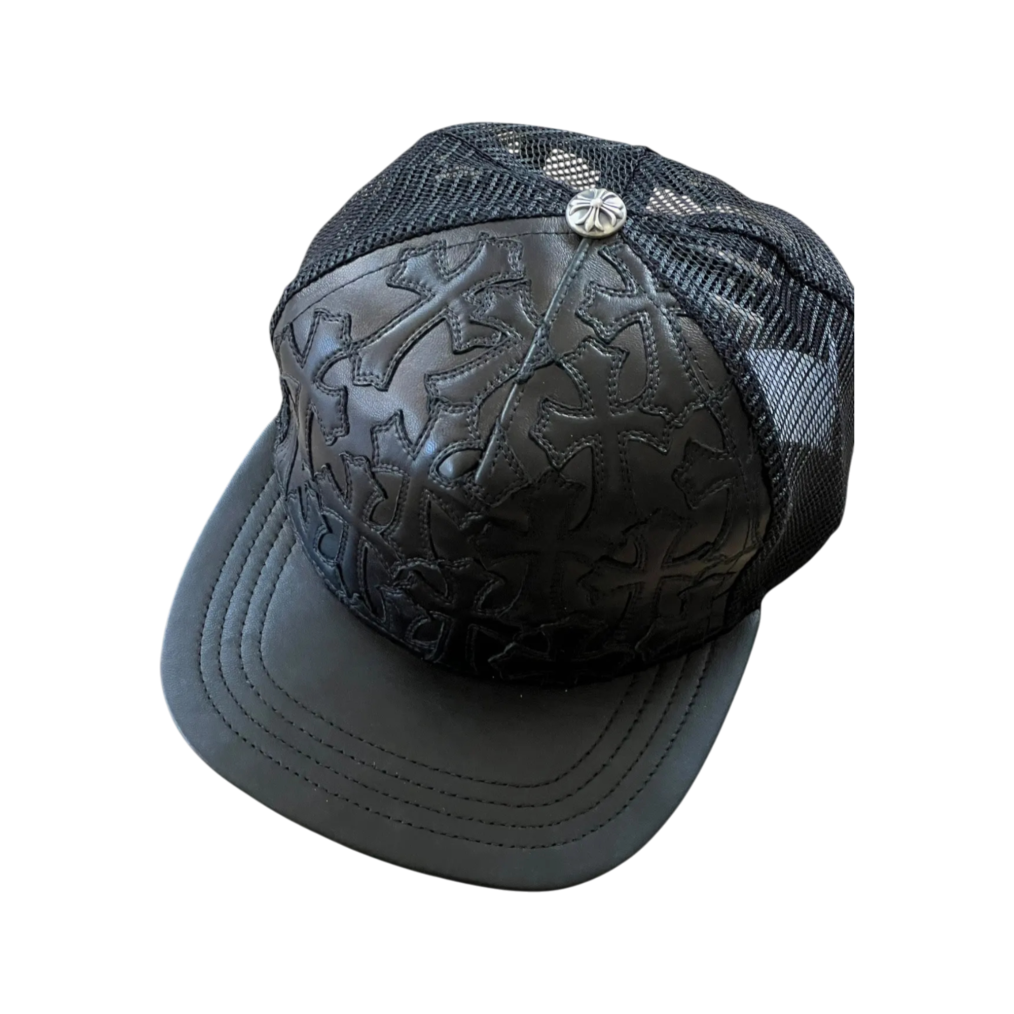 Chrome Leather Cap