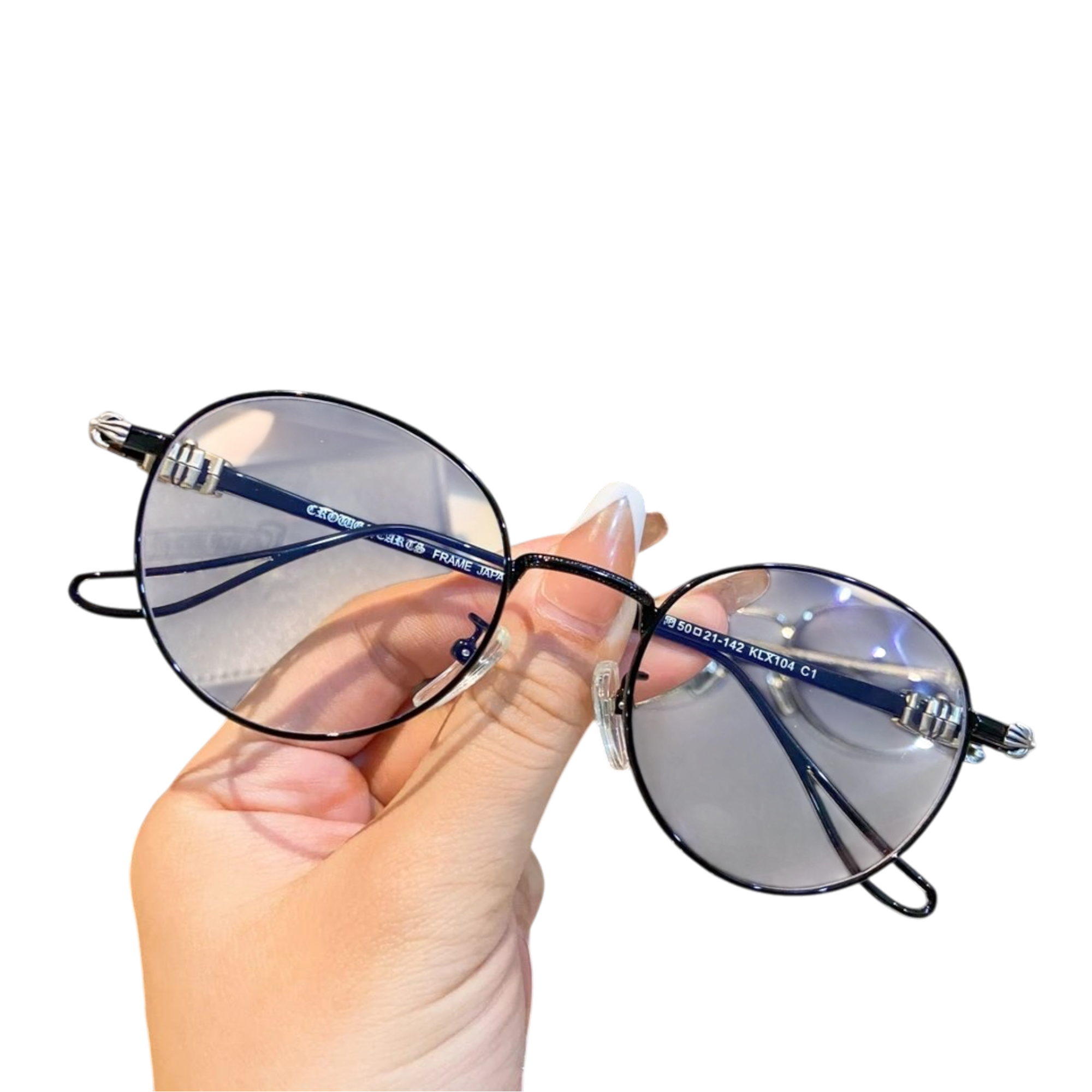 Chrome Round Glasses