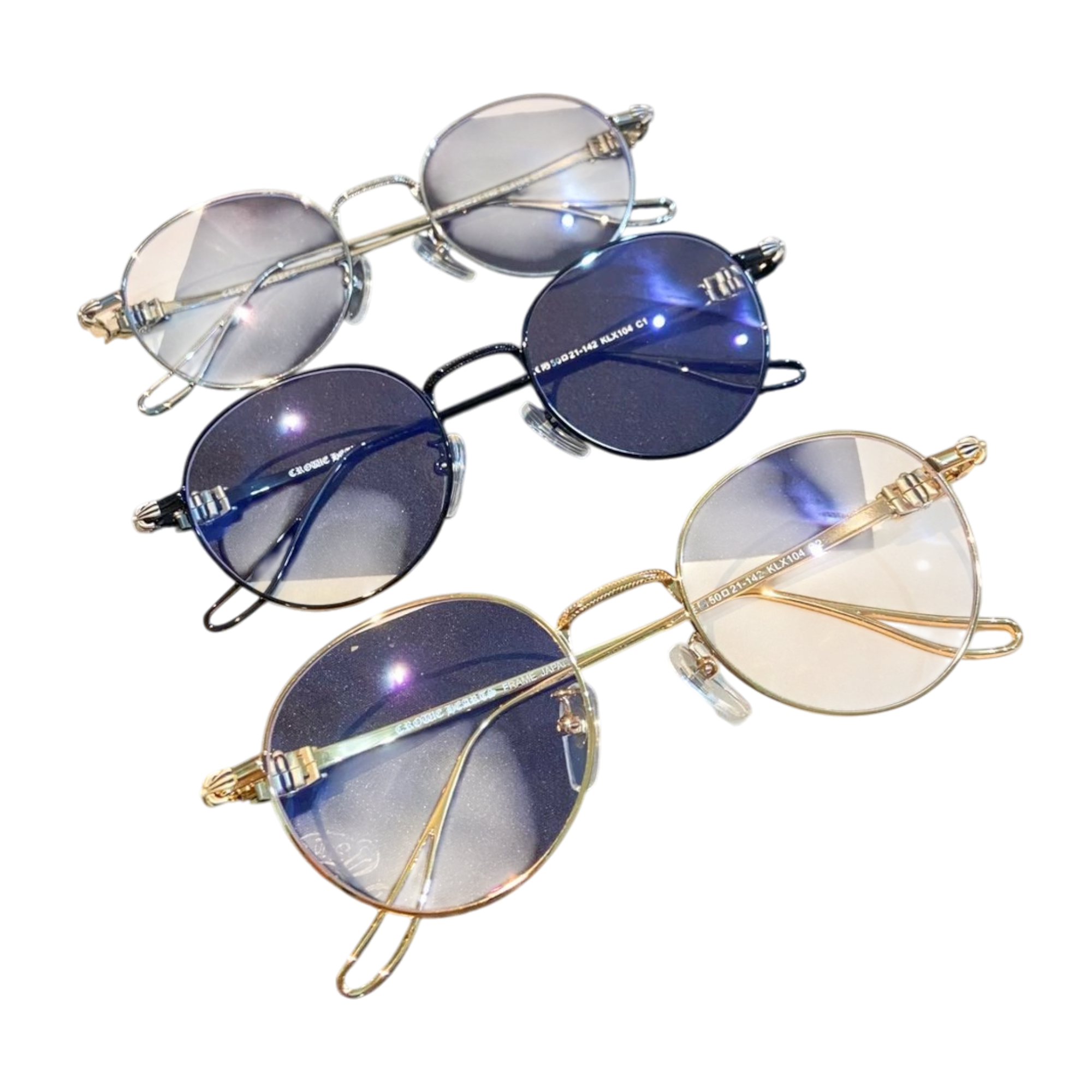 Chrome Round Glasses