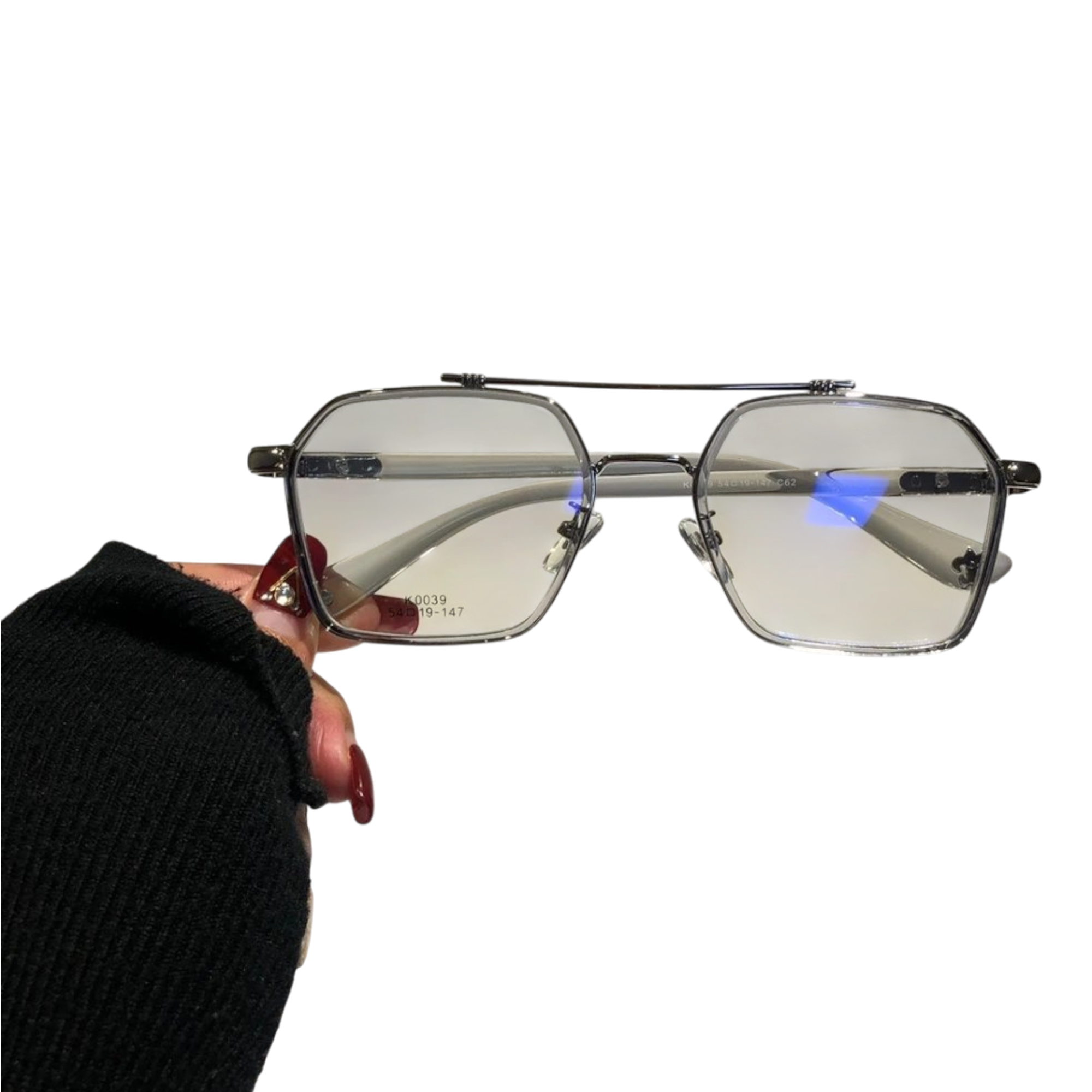 Chrome Glasses Octagonal